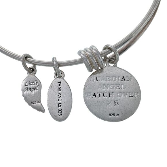Footnotes Sterling Silver Extraordinary Life Angel Charm Slide Bracelet 7.25" - Picture 3 of 6